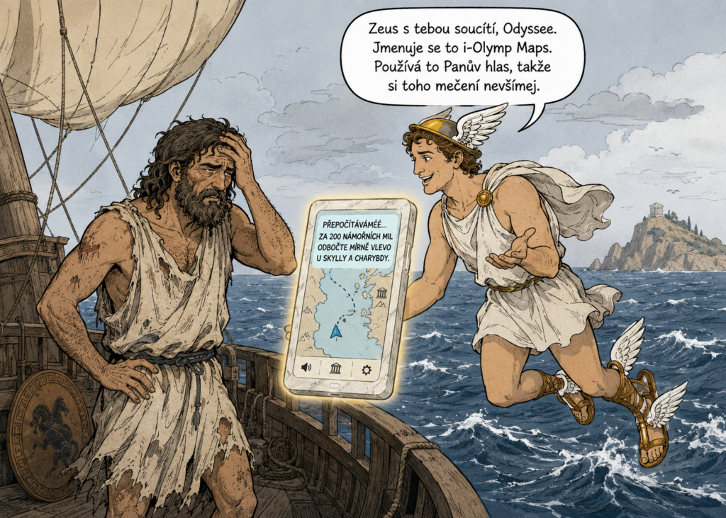 Závěrečné odlehčení / humor projektu k tématu navigace podle oblohy